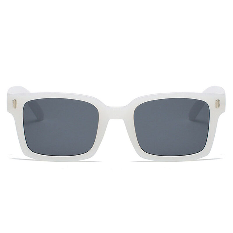 Mullins Square White Sunglasses