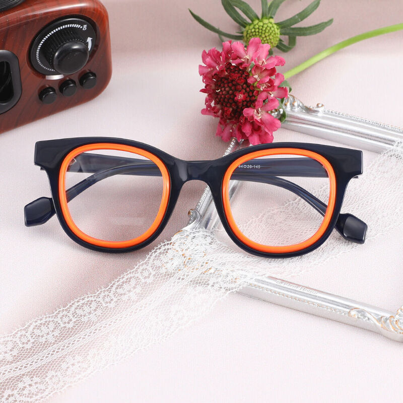 Weehan Square Orange Glasses