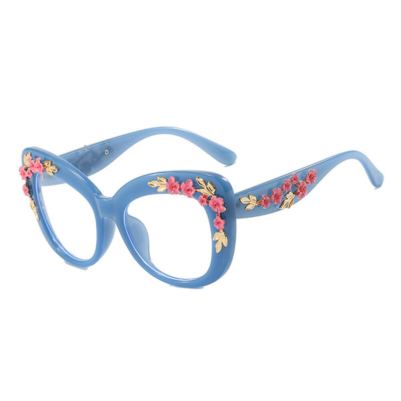 Roneld Cat Eye Blue Glasses