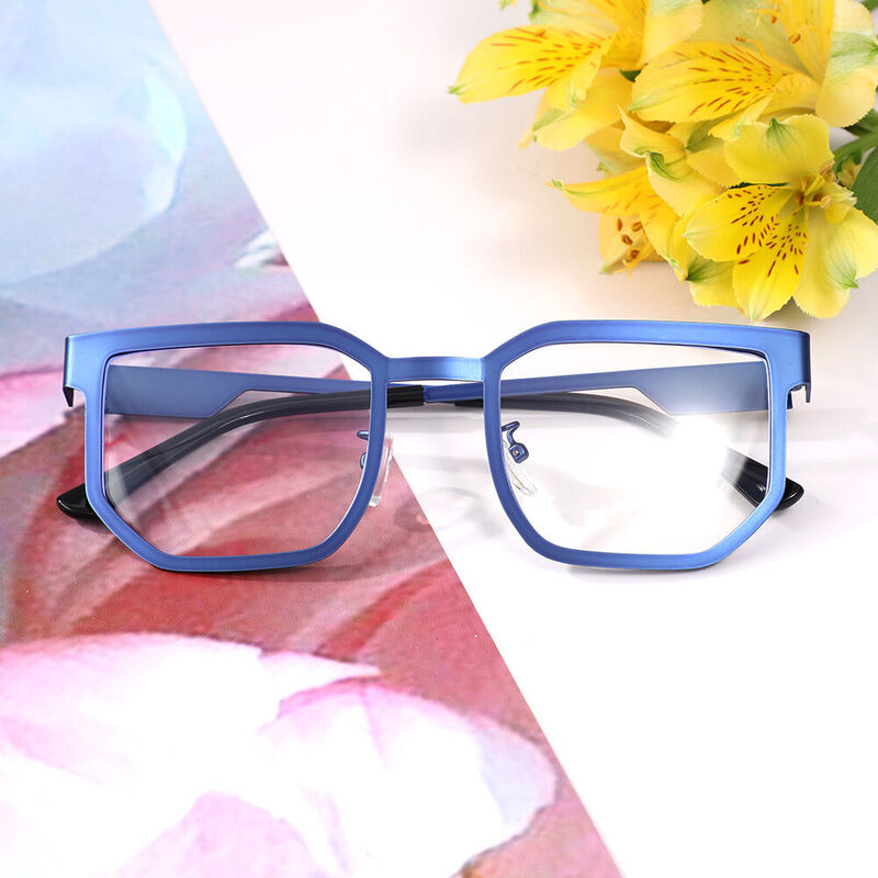 Bello Geometric Blue Glasses