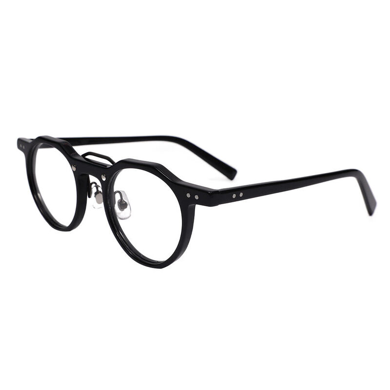 Woodr Round Black Glasses