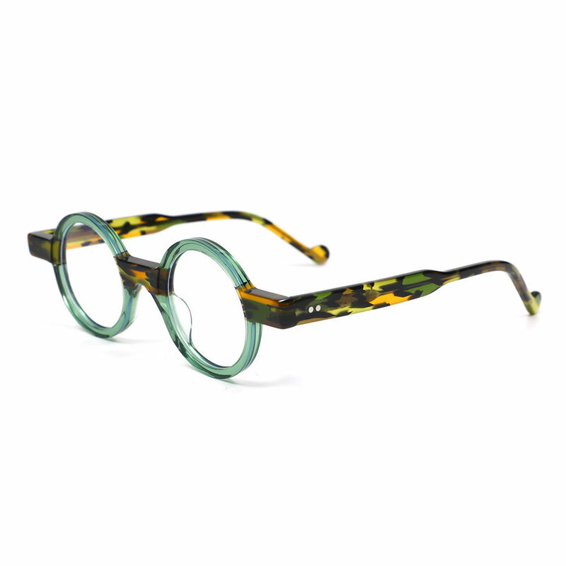 Auga Round Green Glasses