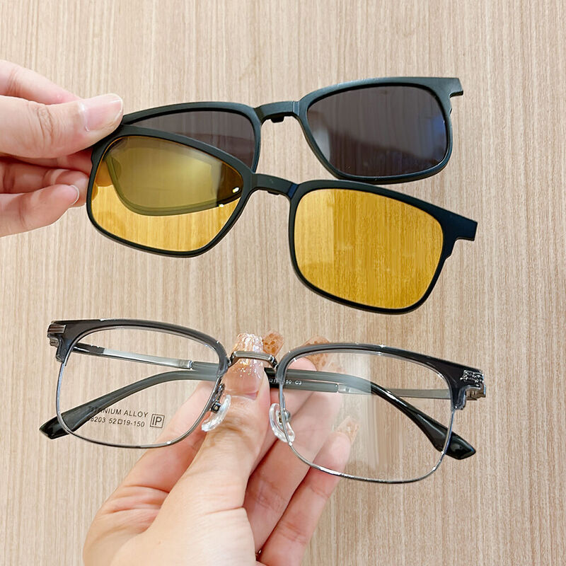 Nige Browline Grey Glasses