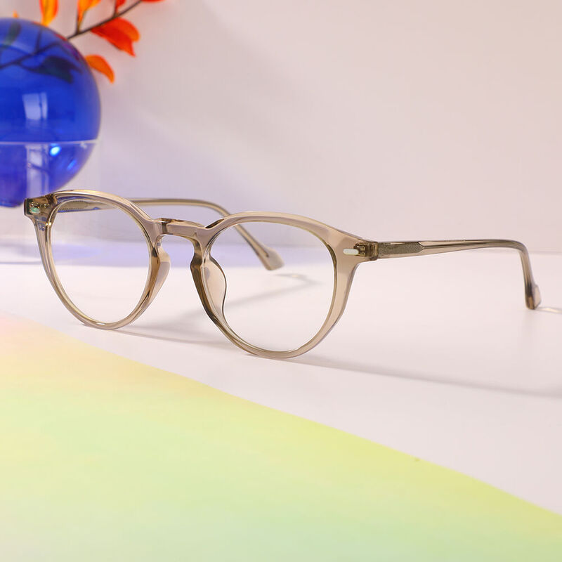 Catharine Round Brown Glasses