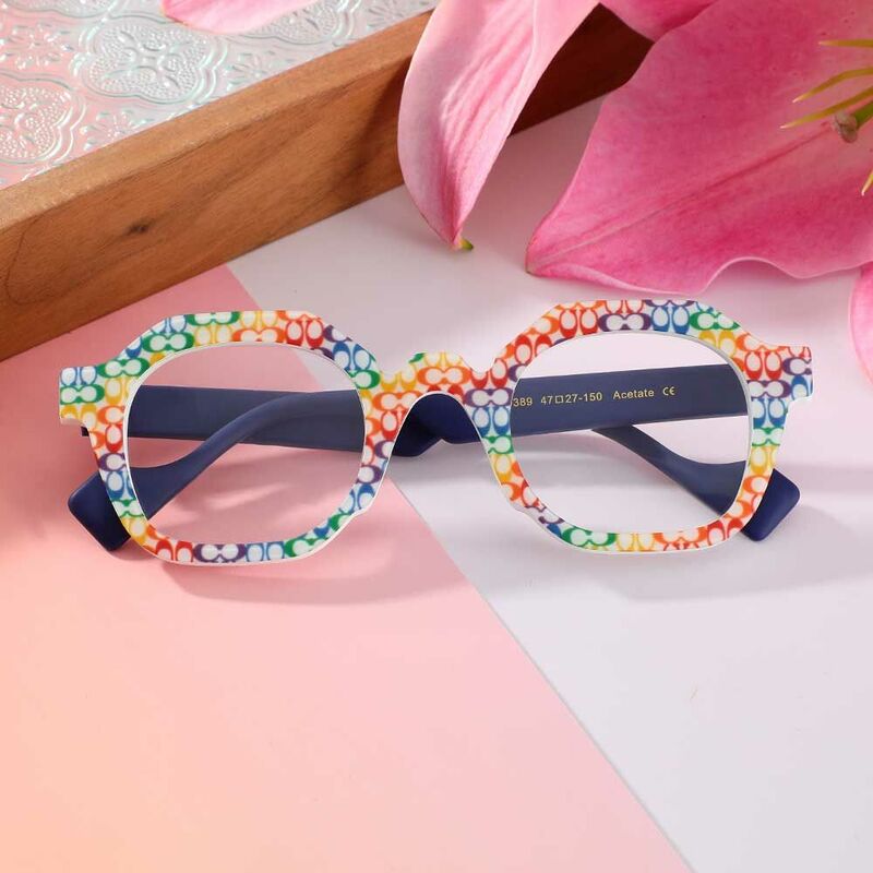 Zebulon Quadratische Weiße Brille