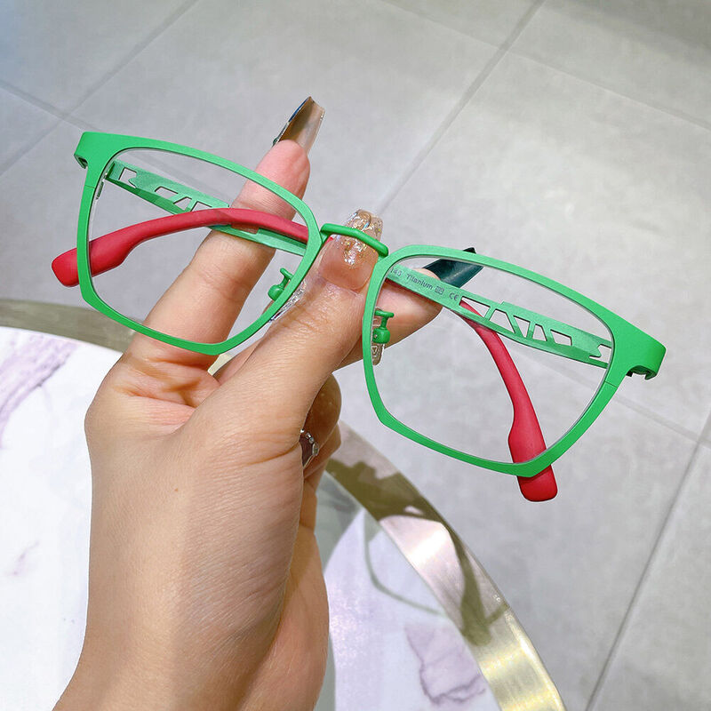 Lunettes de Vue Baker Rectangle Vert