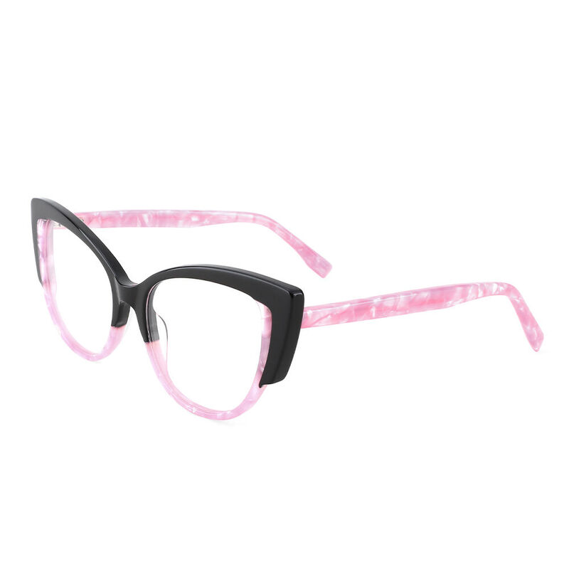 Sharpness Cat Eye Pink Glasses