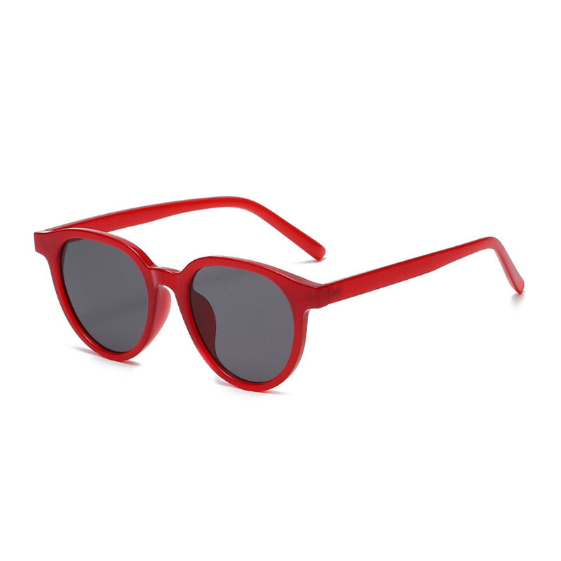 Frankie Round Red Sunglasses