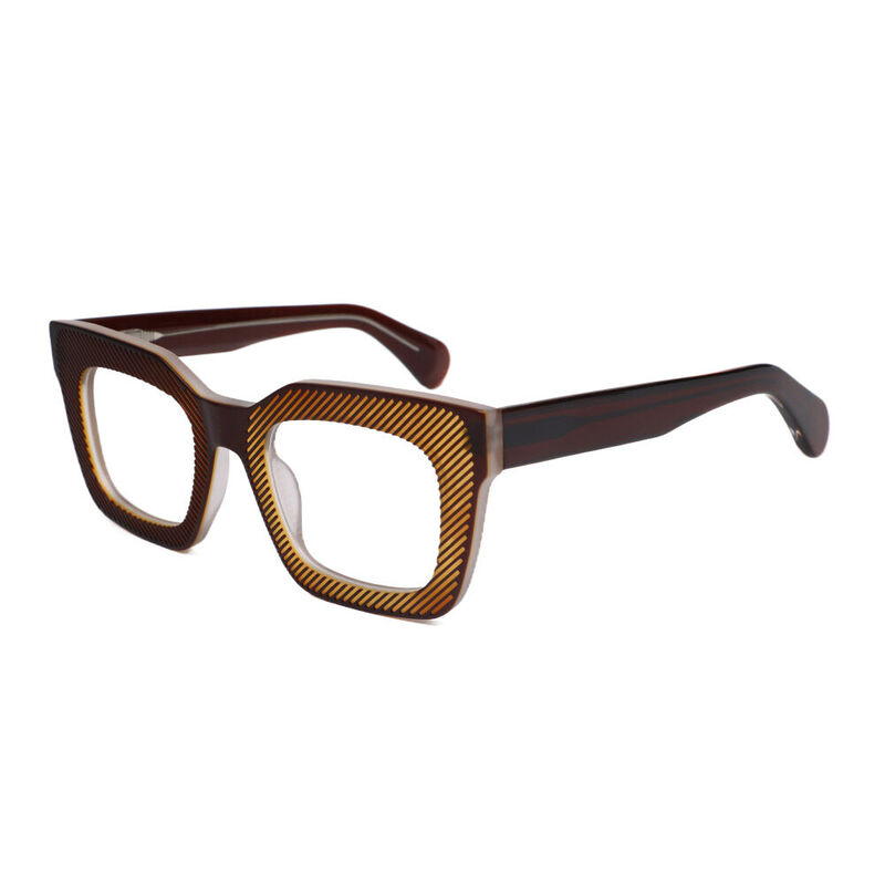 Oscai Square Brown Glasses