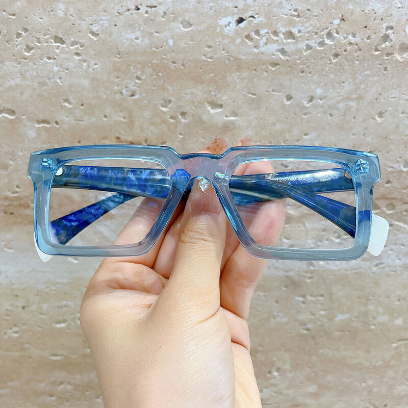 Berni Square Blue Glasses