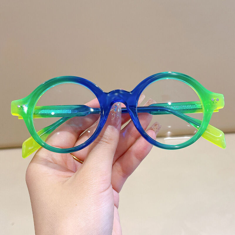 Boreisa Round Green Glasses