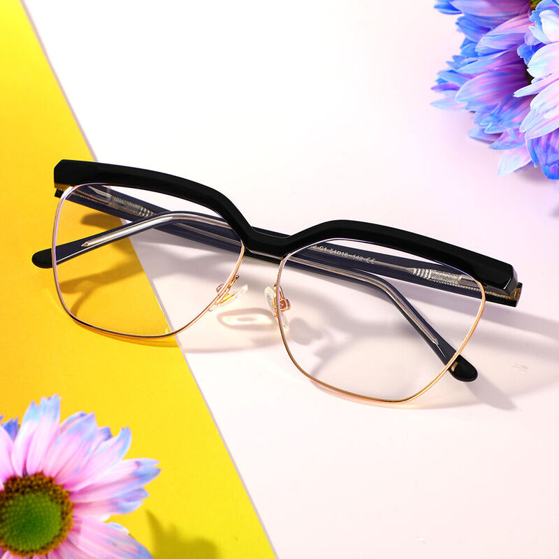Gaskell Aviator Black Glasses