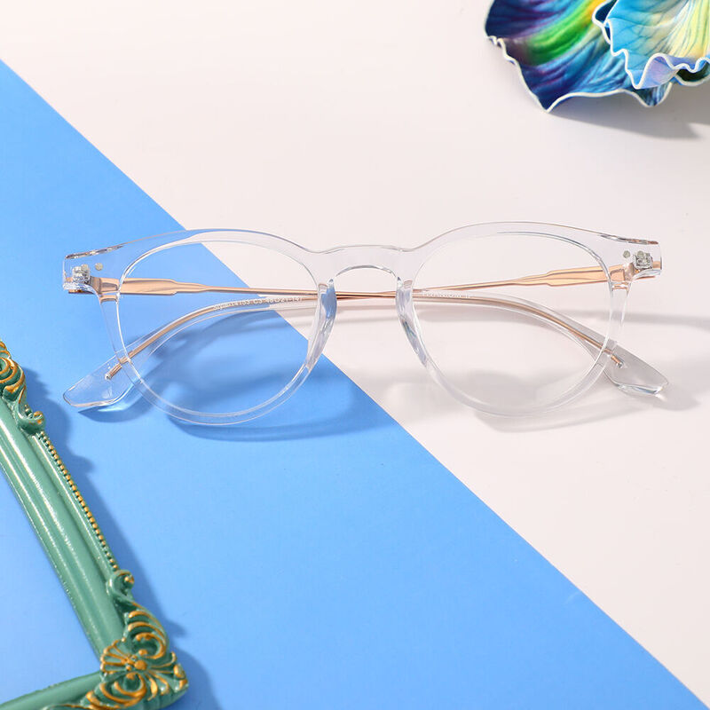 Monroe Round Clear Glasses