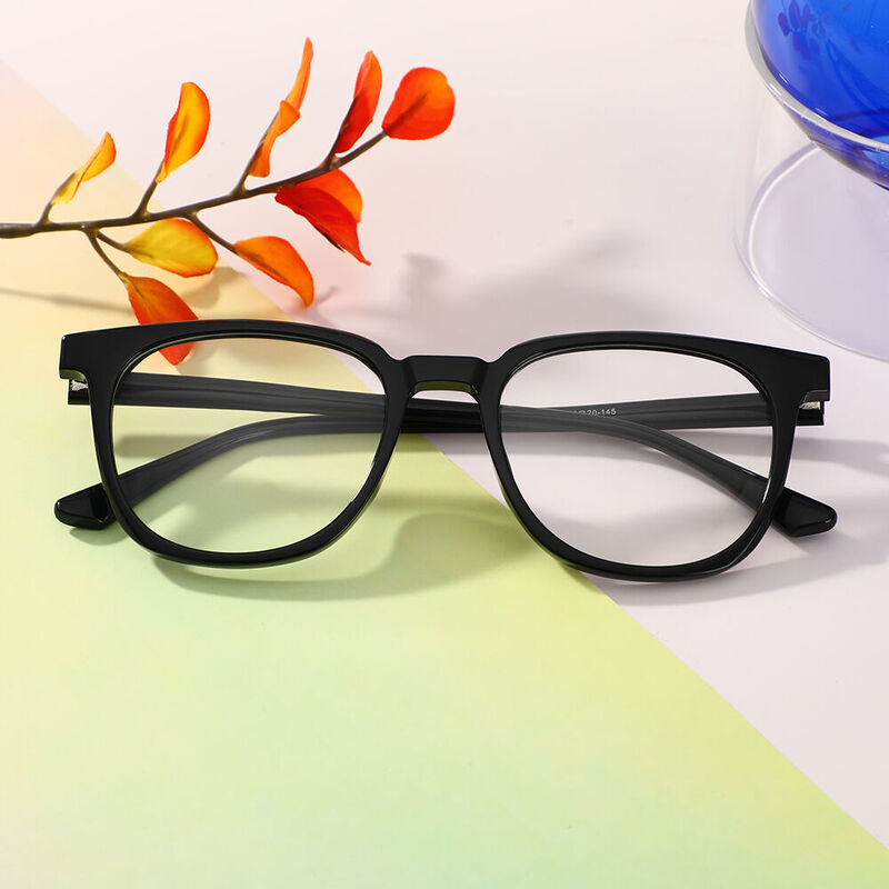 Bertha Square Black Glasses