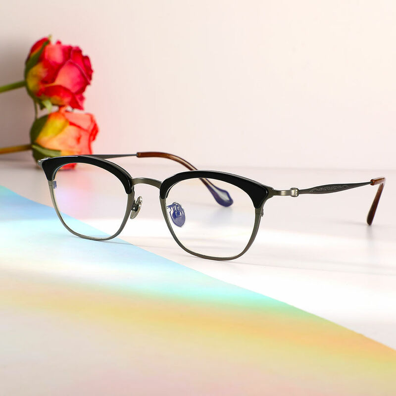 Martin Browline Black Glasses