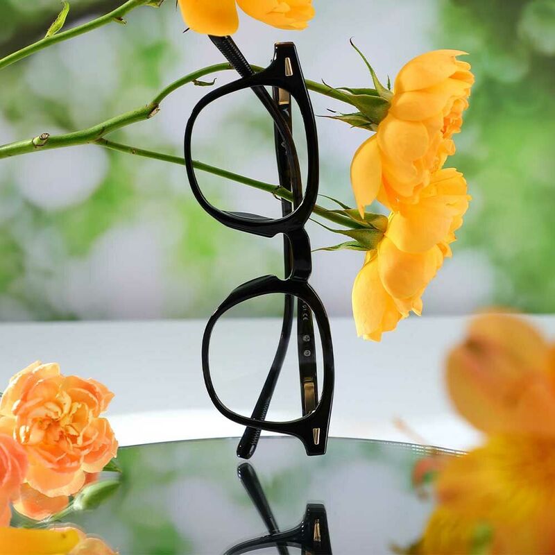 Kenneth Square Black Glasses