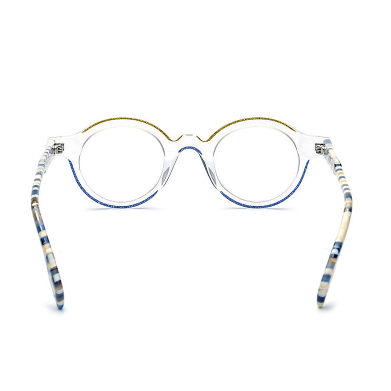Dinah Round Blue Glasses