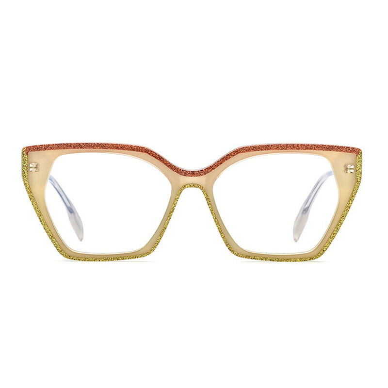 Eden Cat Eye Yellow Glasses