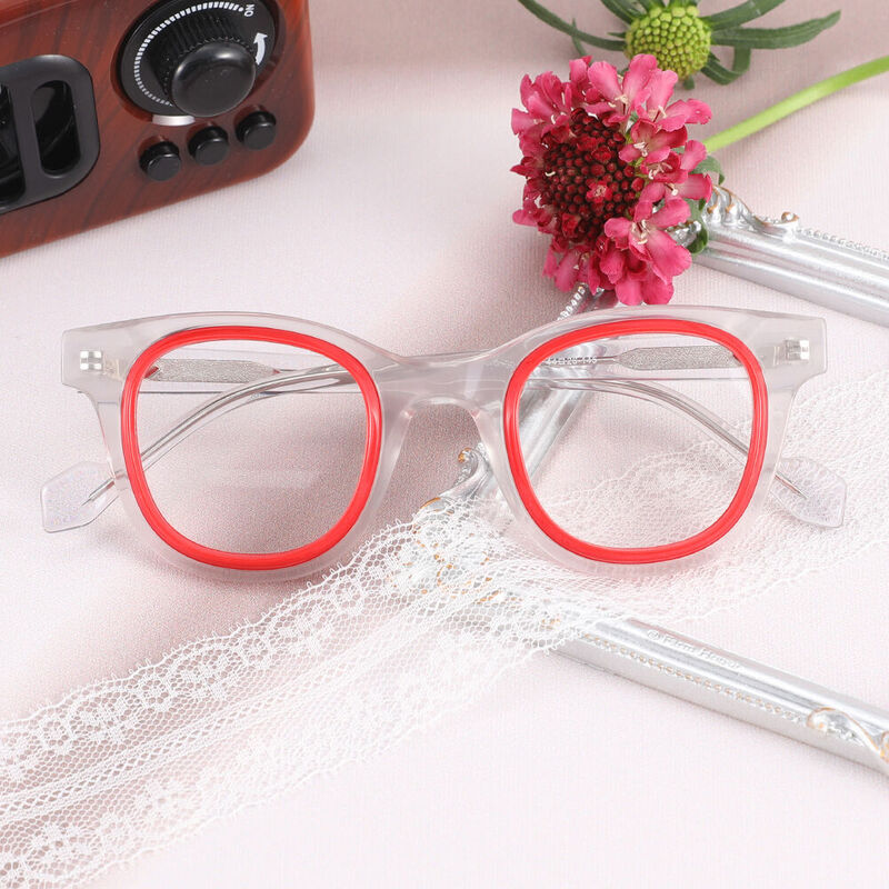 Weehan Square Red Glasses