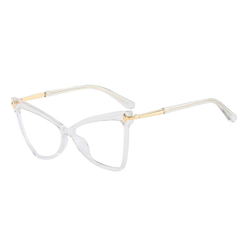 Adoir Cat Eye Clear Glasses