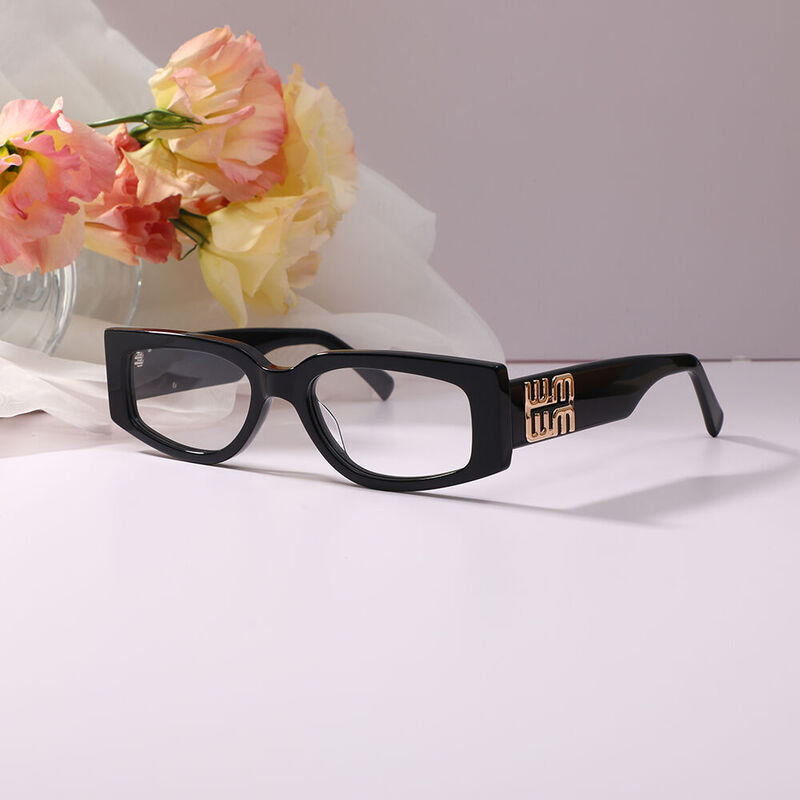 Olg Oval Black Glasses