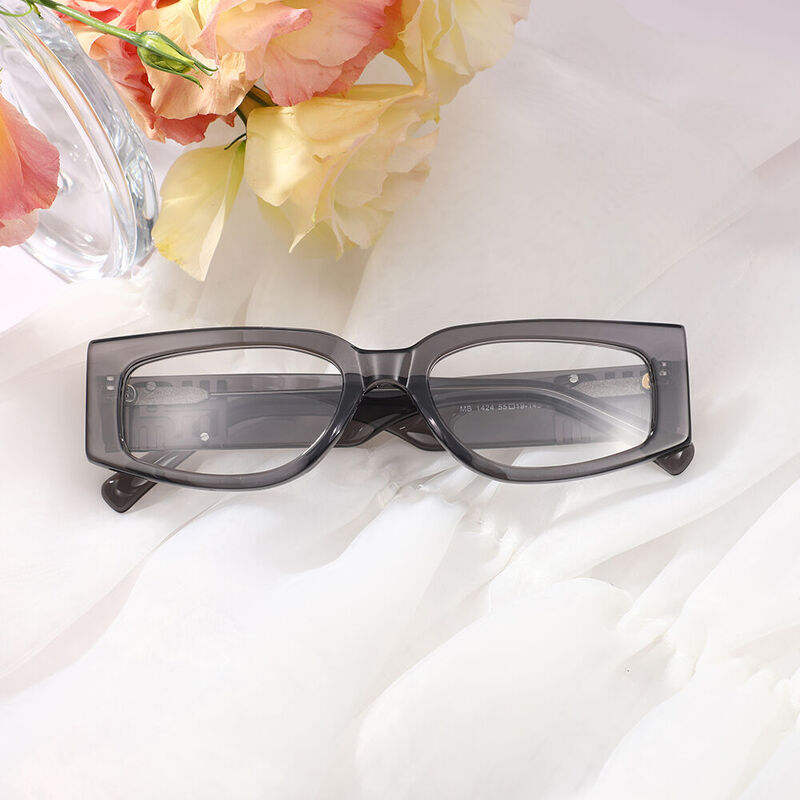 Olg Oval Gray Glasses