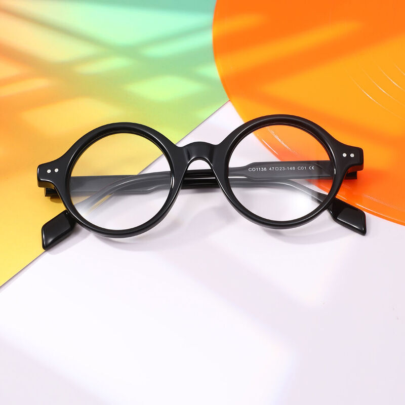 Boreisa Round Black Glasses