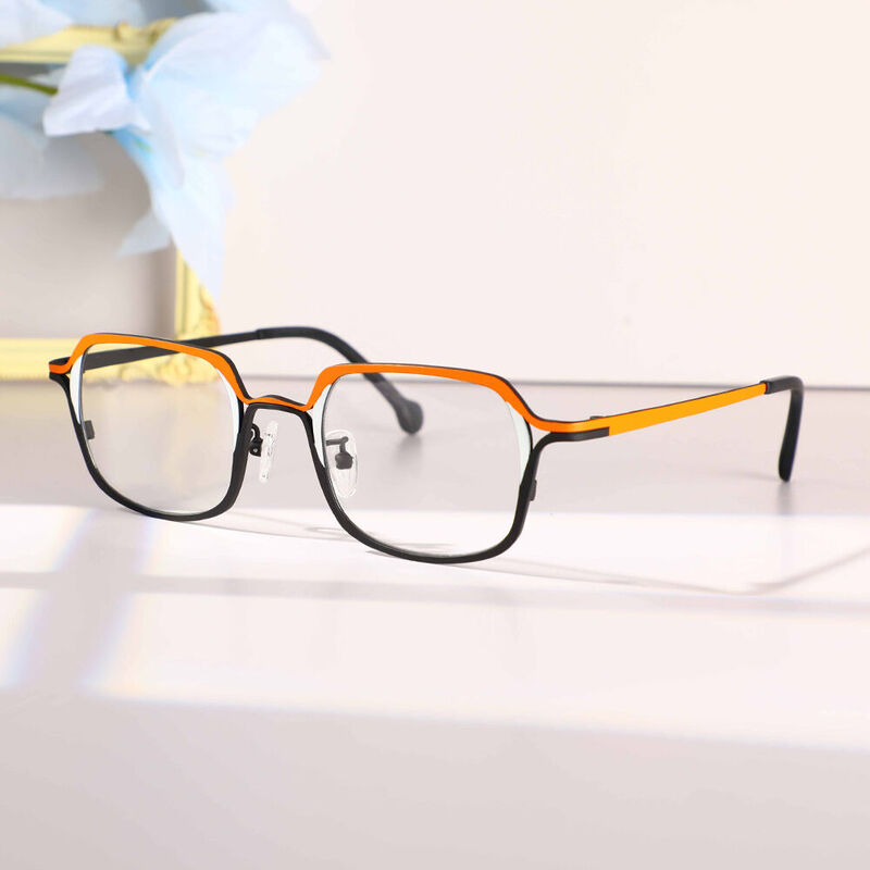 Geordiee Square Black Glasses