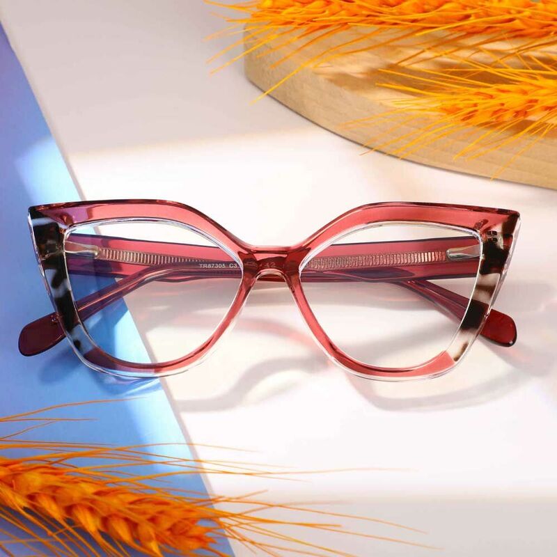 Faulkn Cat Eye Purple Glasses