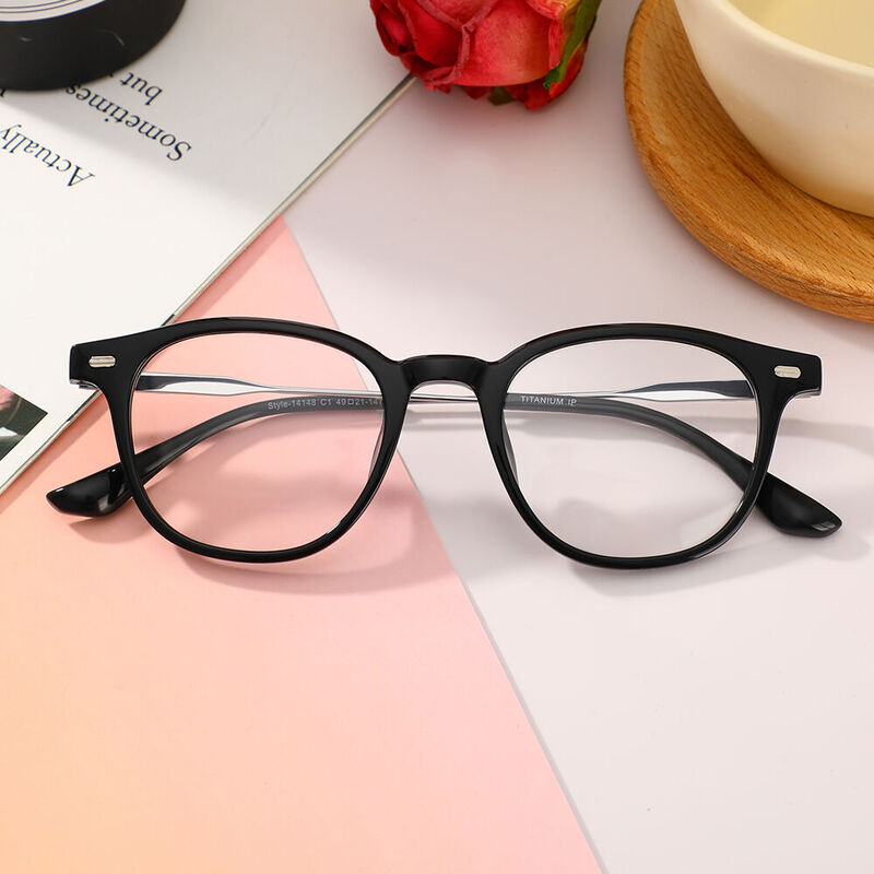 Alger Square Black Glasses
