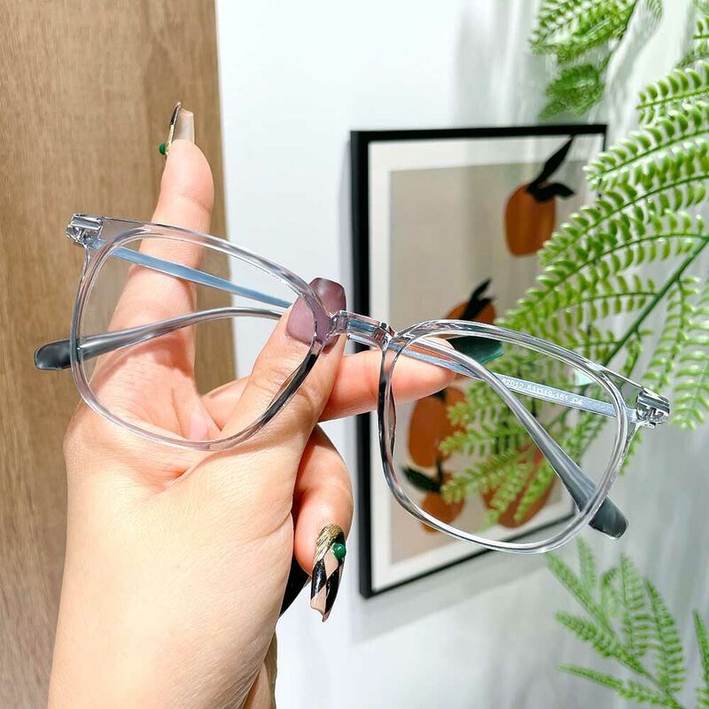 Morgan Rectangle Gray Glasses