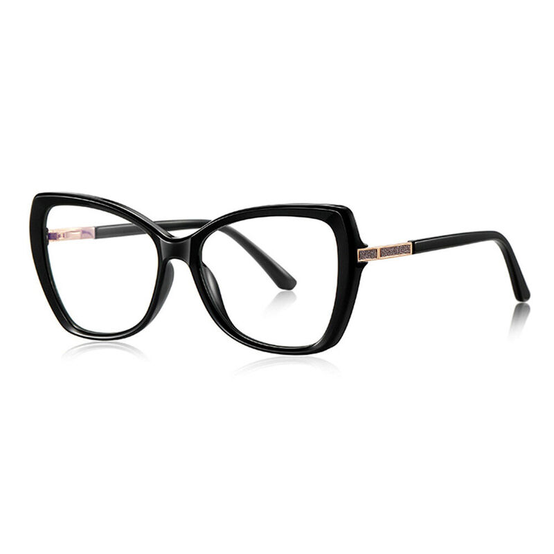 Dinah Cat Eye Black Glasses