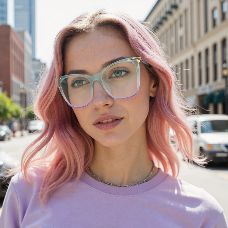 Jeromee Cat Eye Green Glasses