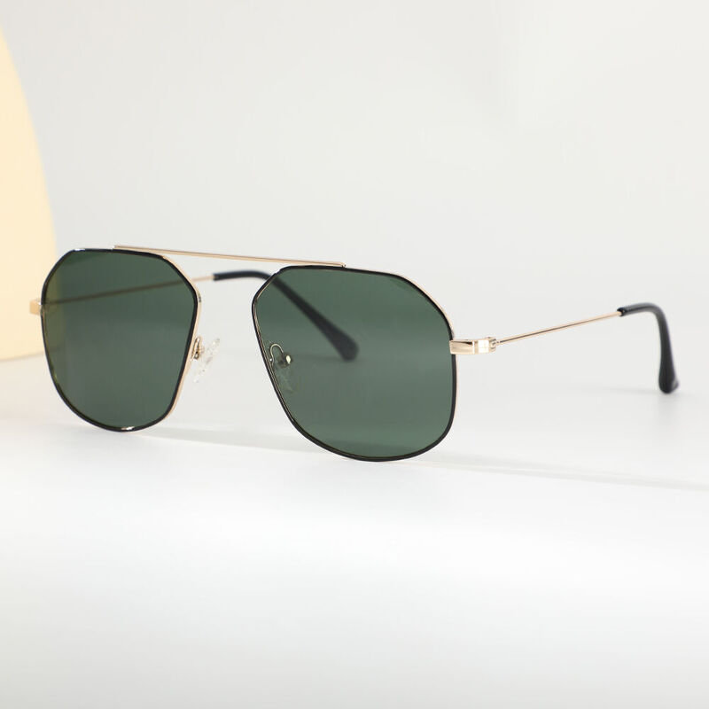 Taylor Aviator Gold Black Sunglasses