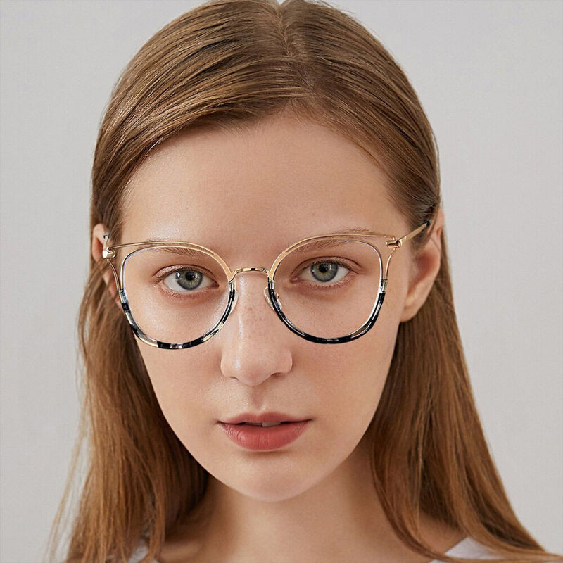 Helin Cat Eye Blue Glasses