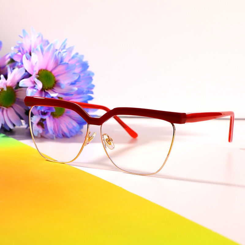 Gaskell Aviator Red Glasses