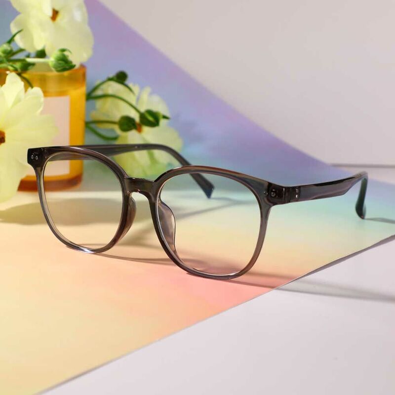 Conno Round Gray Glasses