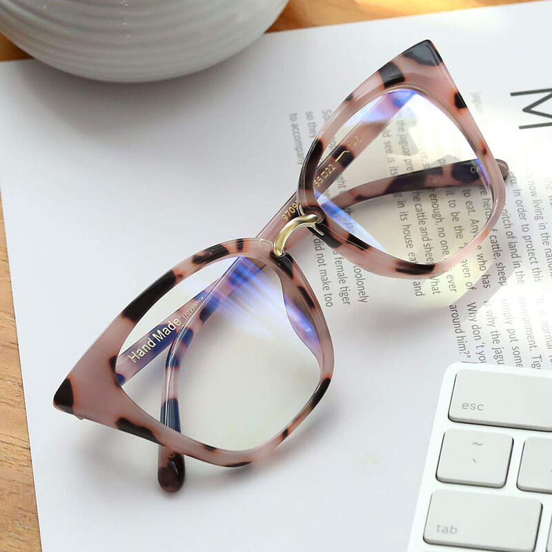 Alma Cat-Eye Pink Glasses