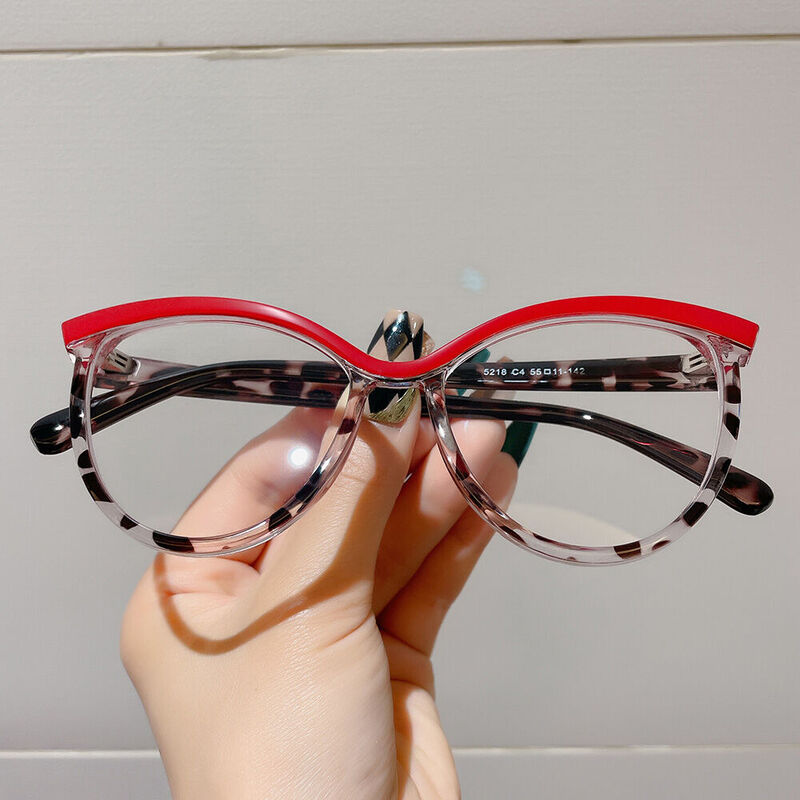 Bing Cat Eye Red Glasses