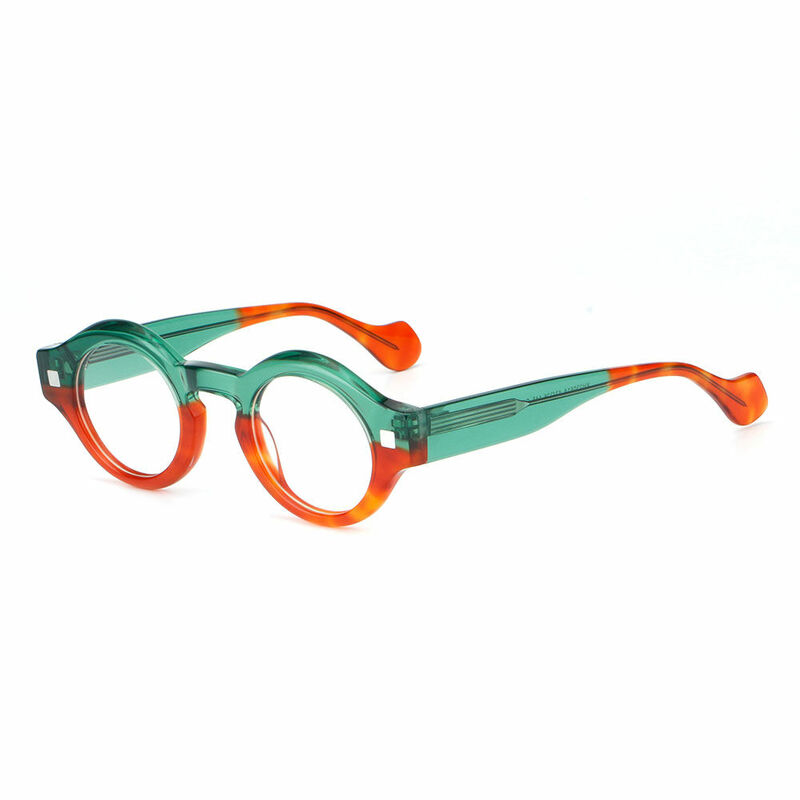 Beatr Round Green Glasses