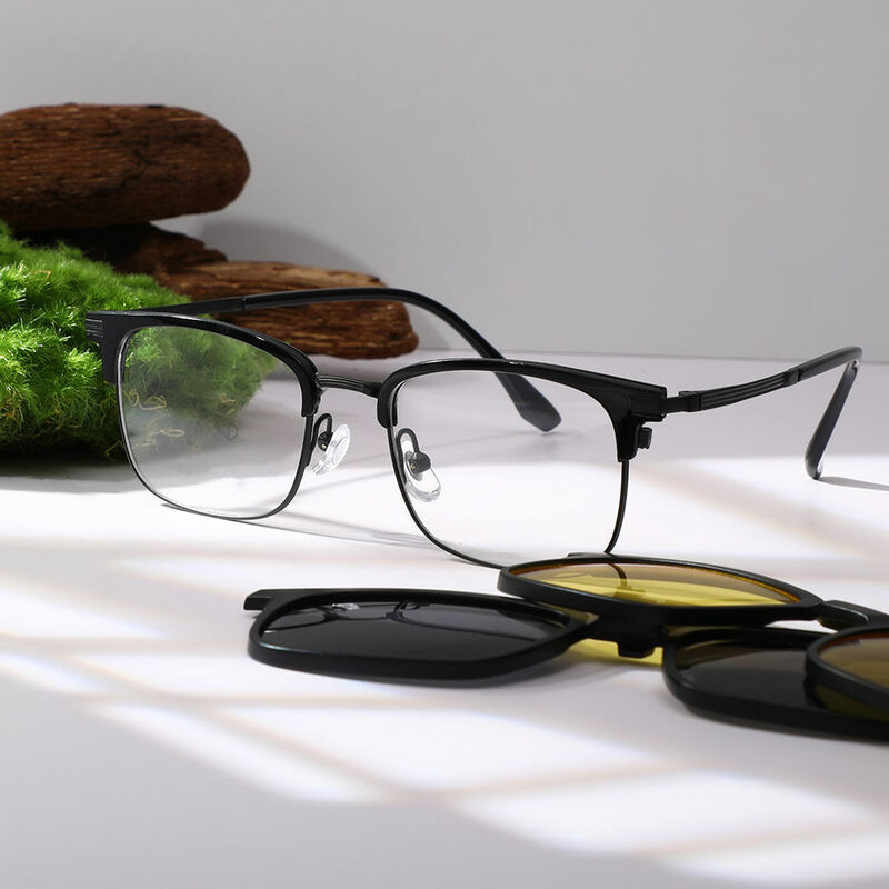 Nige Browline Black Glasses