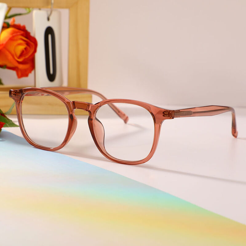 Edmund Square Pink Glasses