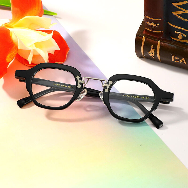 Ivan Square Black Glasses