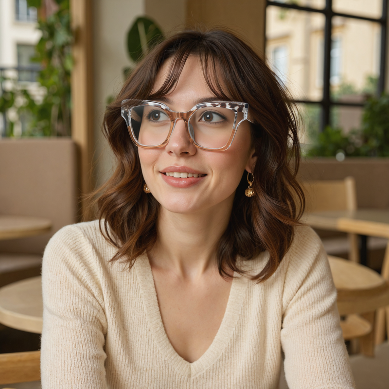 Gustave Cat Eye Brown Glasses