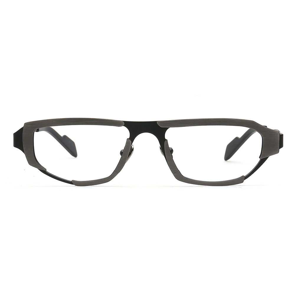 Deliaoa Rechteckige Graue Brille