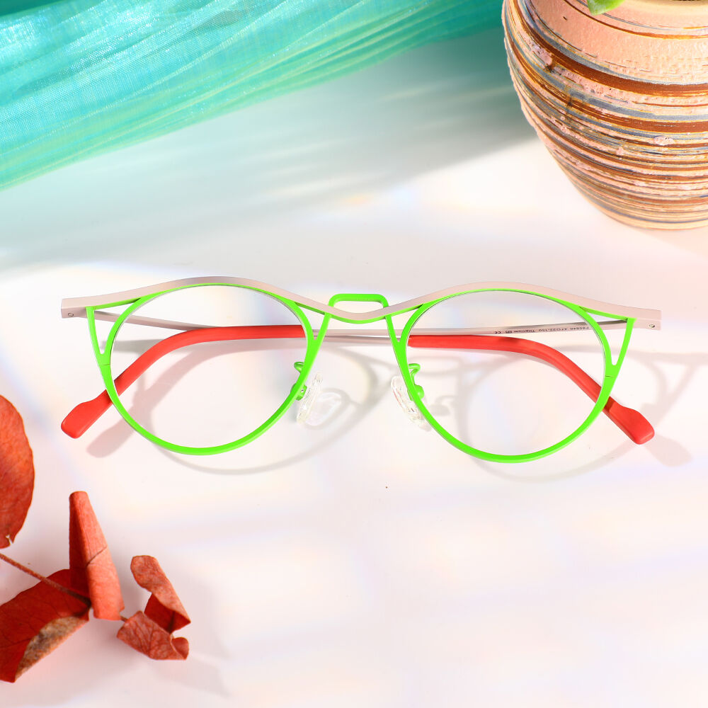 Felton Cat Eye Green Glasses