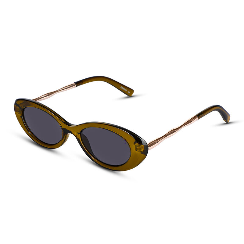Starlet Oval Green/Grey Sunglasses