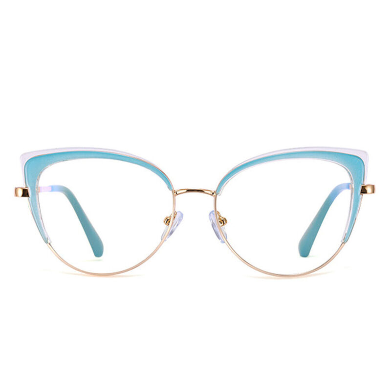 Abrina Cat Eye Blue Glasses