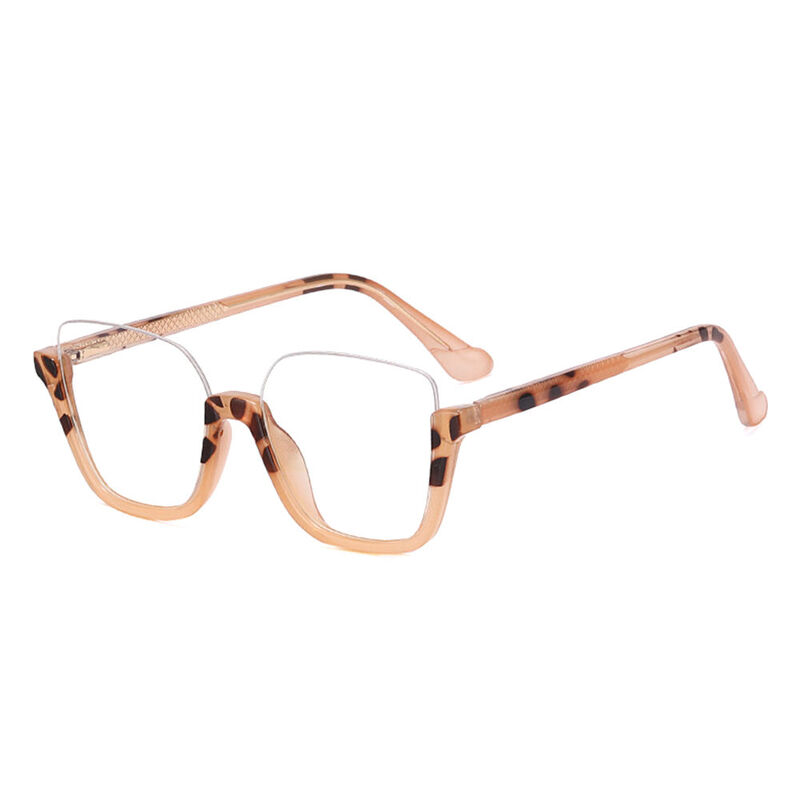 Penelope Square Orange Glasses