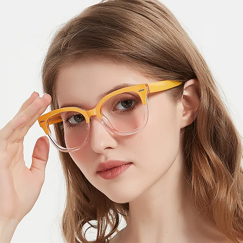 Amaranth Square Yellow Glasses